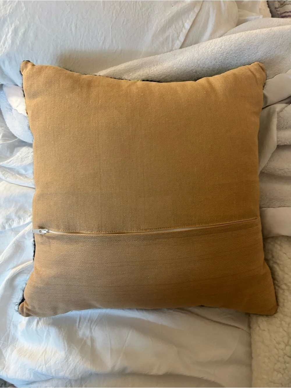 Vintage Orchidea Floral Needlepoint Pillow Already Finished